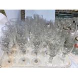 A selection of cut drinking glasses