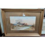 L Heppall: Early 20th century farm scenes, pair of watercolours, signed, framed and glazed