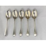 A set of 5 monogrammed Old English pattern hallmarked silver teaspoons, Sheffield 1894/5, maker