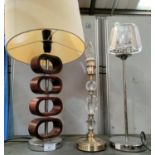 Three modern design table lamps