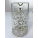 A pub advertising water jug: "Emmotts Table Water, Barrowford"