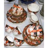 A Royal Crown Derby Japan pattern tea set, 30 pieces approx