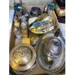 A large selection of silver plate