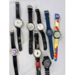 A selection of gents' wristwatches