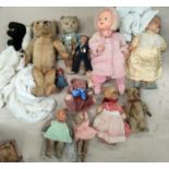A selection of vintage soft toys