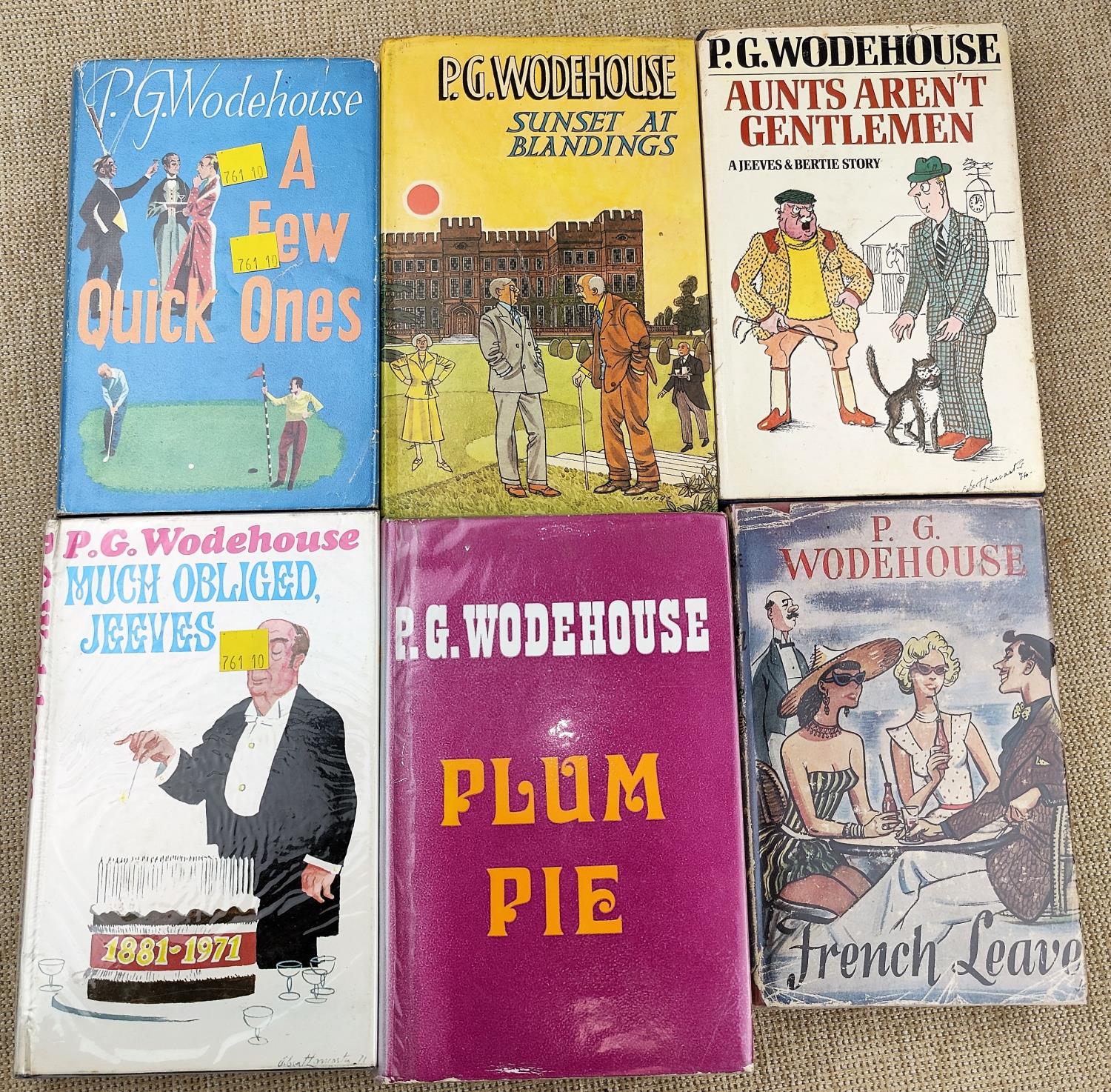 6 P.G. Woodehouse 1st editions in dust jackets