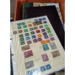 A world collection of stamps in albums