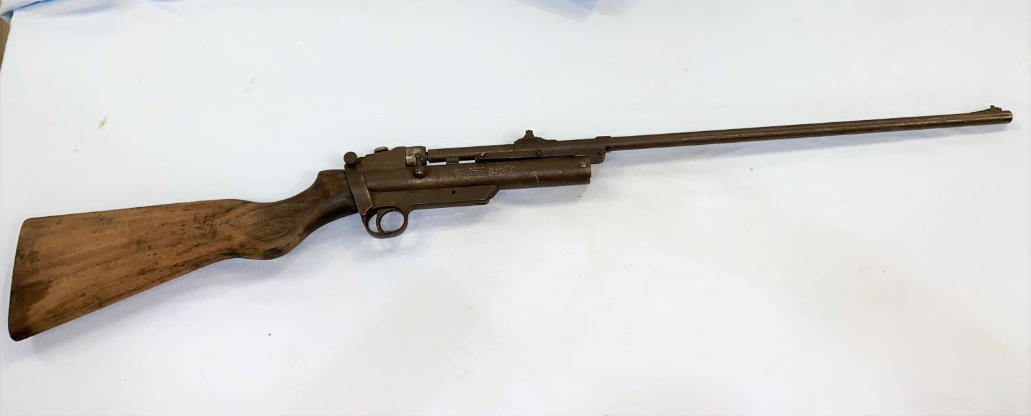 A Webley Service air rifle MkII SIZ938 with carved wooden stock