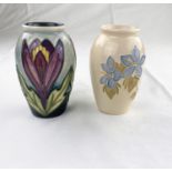 A Moorcroft ovoid vase decorated in the "Crocus" pattern impressed & monogrammed height 11cm; a