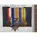 15111 Private A. Ferguson, Royal North Lancashire Regiment, 1914-15 Star trio with copy paperwork