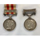 INDIAN MUTINY: A pair of Indian Mutiny medals to Brothers Thomas and Robert Burns, 1st Battalion