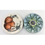 2 Moorcroft Ltd edition year plates 1992 406/500/with cert; 1995 452/500 (with cert)
