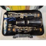 A Yamaha 250 clarinet in hard carry case, including instructions