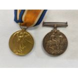 A World War I pair of medals awarded to DVR J.E.Srigley ASC