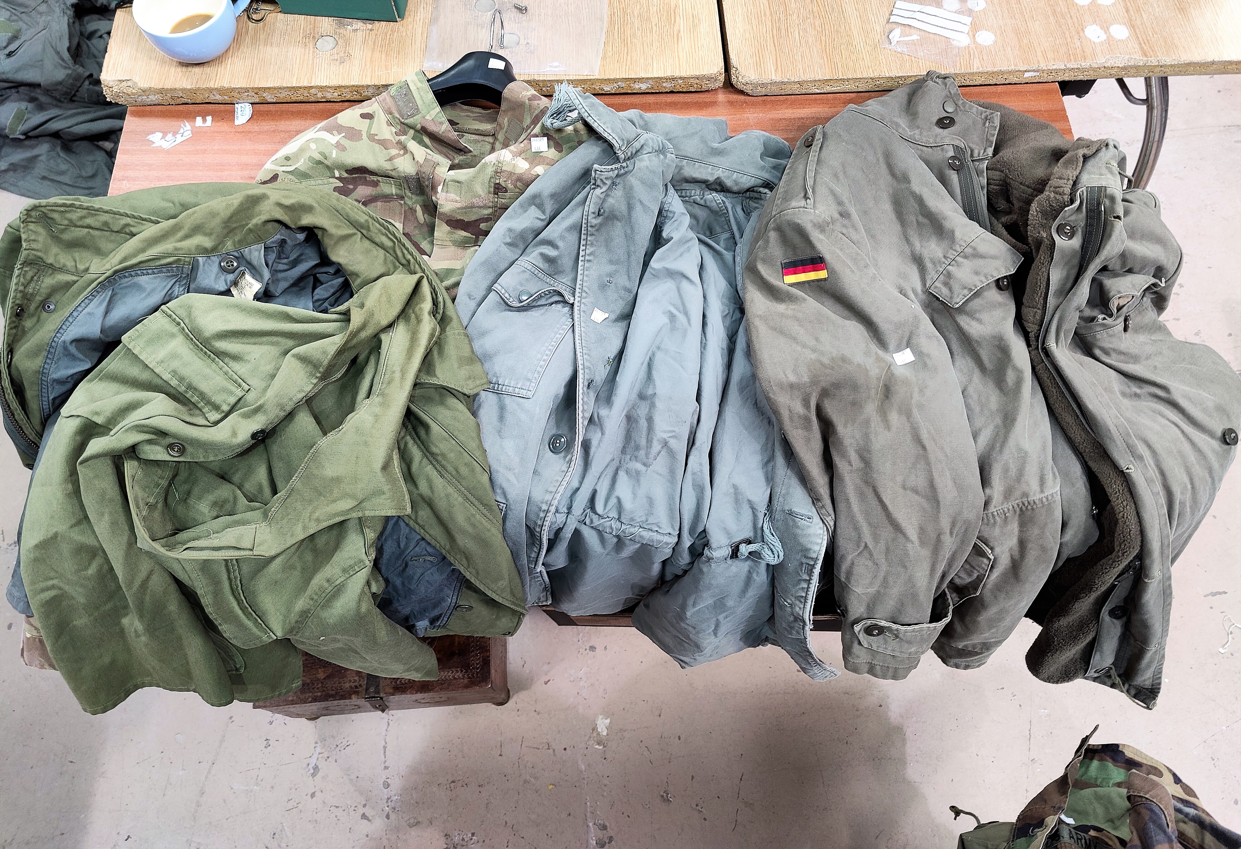 A selection of American military style jackets.