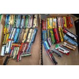 A large collection of diecast models of buses and coaches by Corgi etc