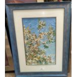 Putnin (Russian 20th Century): oil impasto, 'Autumn Blossom 1', signed, 42 x 26 cm, framed