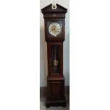 A reproduction longcase clock with chime