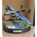 A limited edition resin group by Bradford Exchange "Heroes of the Sky - Avro Lancaster"