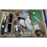 A selection of pocket knives and other collectables