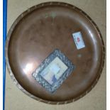 A Keswick School copper circular shallow dish, impressed and numbered Z108, diameter 22 cm