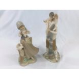 A pair of Lladro figures