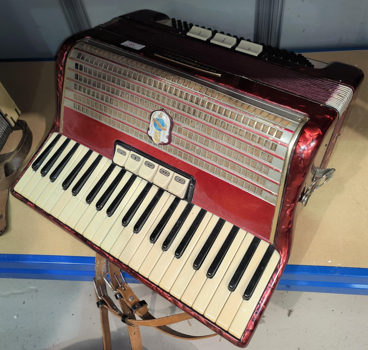 A Weltmeister 120 base piano accordion