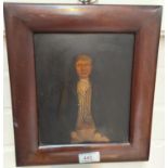 19th Century English Naive School: three quarter length portrait of a seated country gentleman,