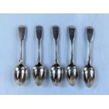 A set of 4 monogrammed Fiddle patterned teaspoon, London 1827, also a set of 4 monogrammed Fiddle