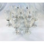 An Edinburgh Crystal set of 6 Star of Edinburgh goblets; a set of 4 large wine glasses, with