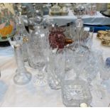 A selection of drinking glasses and glassware