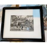 A monochrome watercolour of a cottage, Arthur Rackham and other similar prints and pictures