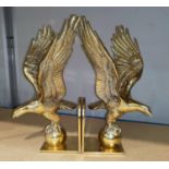A pair brass of eagle bookends made in England