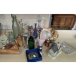 A selection of old bottles and collectables