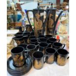 Two Portmeirion "Phoenix" 15 piece coffee sets