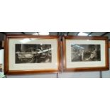 After Maude Goodman: "Dreamland" & "Home Sweet Home", Victorian pair of monochrome prints, framed