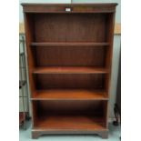 A reproduction mahogany 4 height bookcase