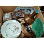 An imari scalloped plate, a Chinese cloisonne vase, other oriental and various ceramics etc.