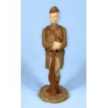 A Royal Worcester figure 'Black Watch' 2109, Scottish soldier height "Boer War" series height 20cm