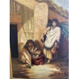 19th/20th Century: 2 Maori women outside a hut, oil on canvas, J R W Jowle signed, 75 x