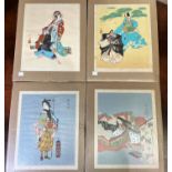 TAKAHASHI SHIKO, a pair of colour woodblock prints from the Album of Historically Depicted