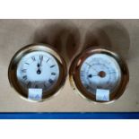 Two FCC precision good quality clock and barometer