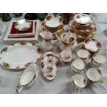 A Royal Albert Old Country Roses part dinner/tea service, 8 setting