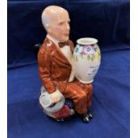 A Kevin Frances William Moorcroft toby jug, no 322, height 24 cm