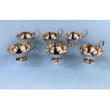 Six Swedish silver punch cups 6.1oz