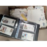 An album of French FDC's and an unsorted selection of stamps