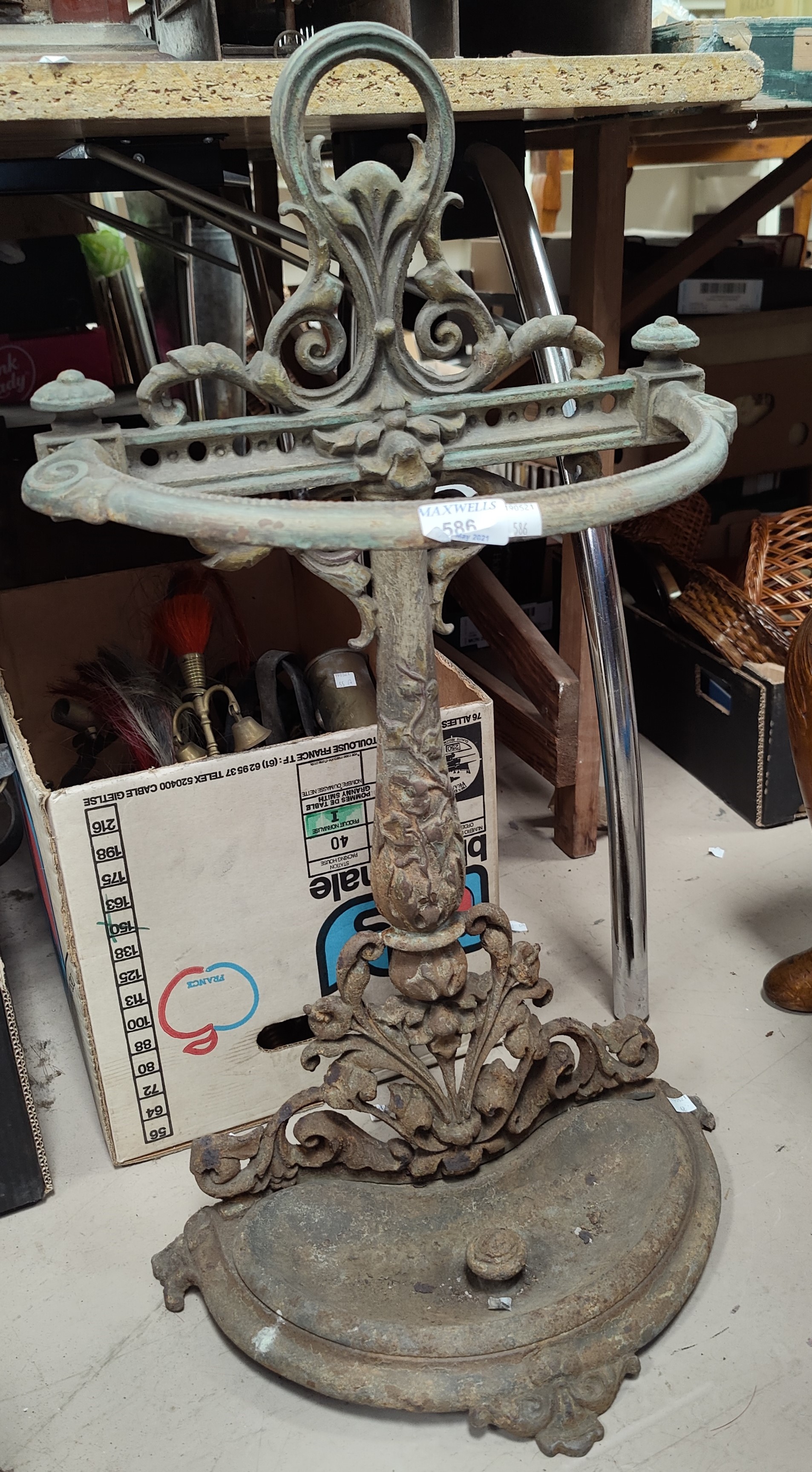 A Victorian cast iron stick stand