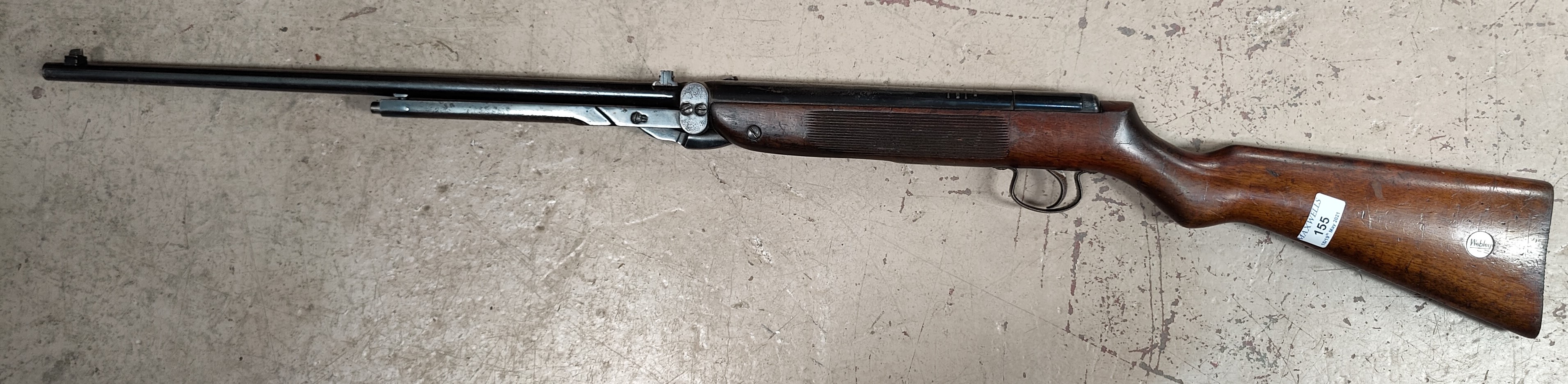 A 'The Webley Mark 3' air rifle with leaver cocking action