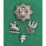 An 8 point breast star with ornate crucifix (green enamel a/f) a Fife and Forfar Yeomanry cap