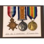 574 Pte T. Harrison 2nd/Lancashire Fusiliers WWI 1914 star trio